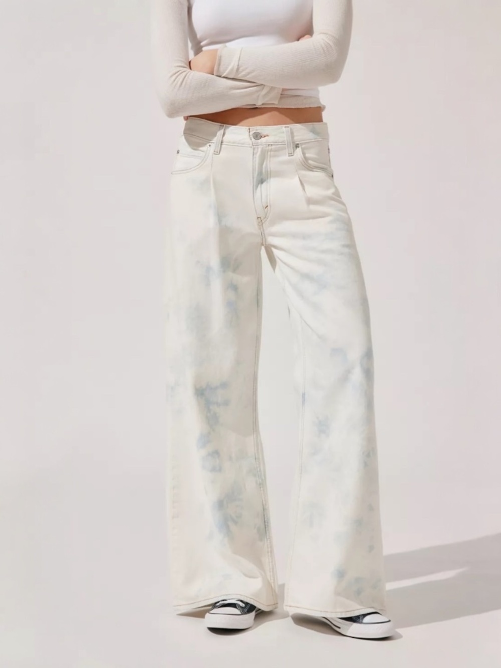 Levi's® Baggy Dad Wide Leg Jean in Icy White - White Size 33 x 32 NWT